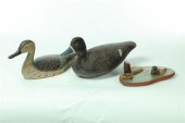 TWO DECOYS AND DIORAMA.  Ameri
