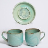 Two Deichmann Mottled Green Gl
