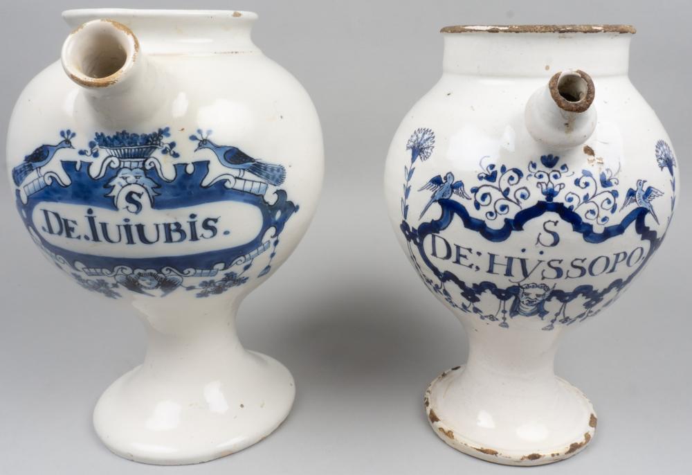 TWO DELFT APOTHECARY WET DRUG
