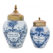 Two Delft Blue and White Tobac