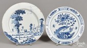 TWO DELFT BLUE AND WHITE CHARG