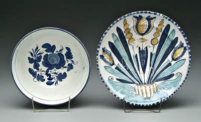 Two Delft bowls: one with