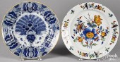 TWO DELFT CHARGERS, MID 18TH C