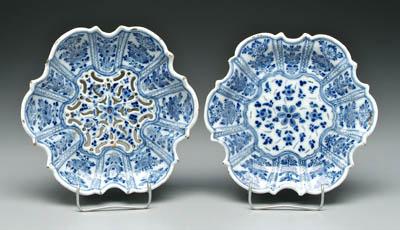 Two Delft dishes: one with