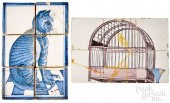 TWO DELFT SIX TILE PLAQUESTwo