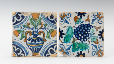 Two Delft Tiles Dutch ca. 17th