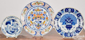 TWO DELFTWARE CHARGERS, ETC.<b