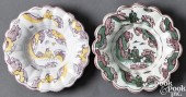 TWO DELFTWARE LOBED DISHES, LO