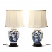TWO DELFTWARE TOBACCO JARS, ON