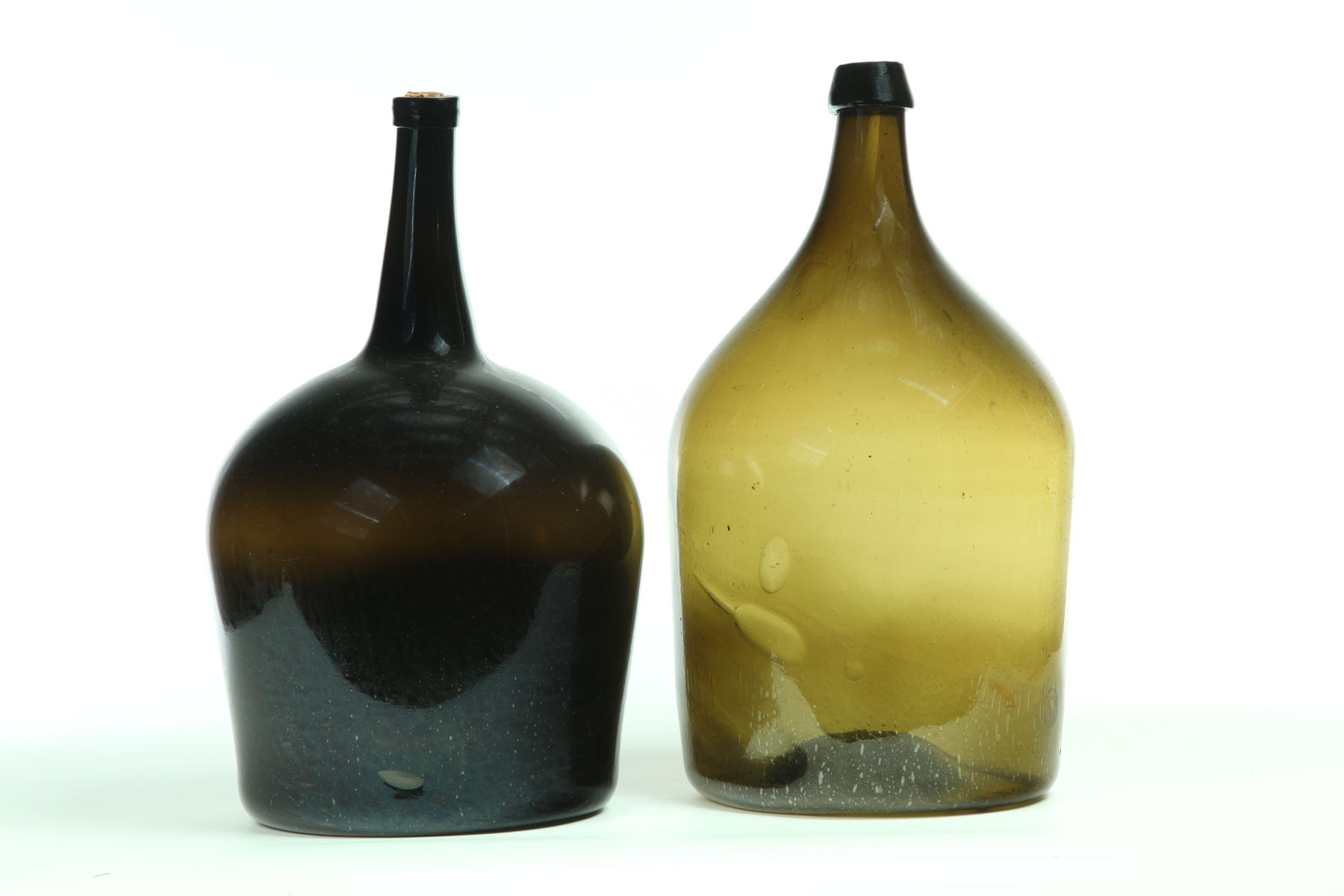 TWO DEMIJOHN BOTTLES.  American 