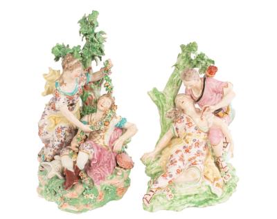 Two Derby figure groups of