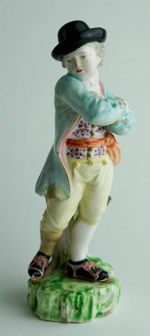 TWO DERBY PORCELAIN FIGURES EM
