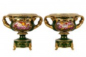 TWO DERBY PORCELAIN JARDINIERE