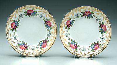 Two Derby shallow bowls: hand