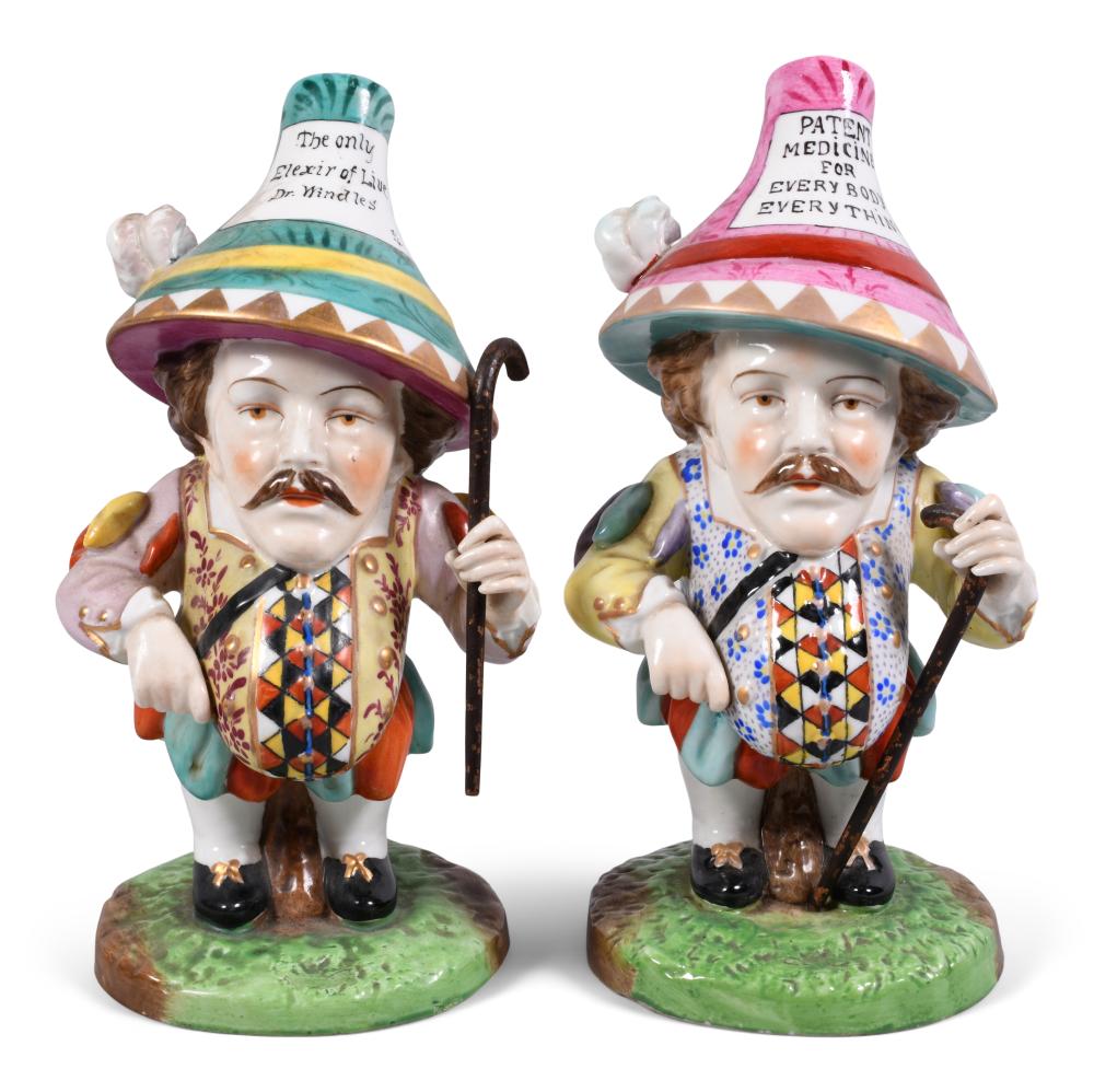 TWO DERBY STYLE FIGURES OF