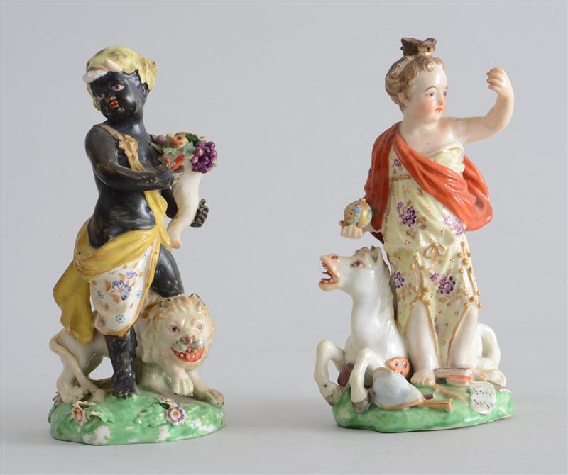 TWO DERBY TYPE PORCELAIN