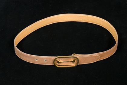 Two designer belts    One black