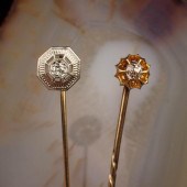 TWO DIAMOND AND FOURTEEN KARAT