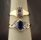 TWO DIAMOND AND YELLOW GOLD RI