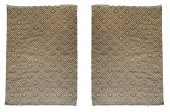 TWO DIAMOND-PATTERN FLATWEAVE