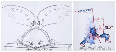 Two Dieter Roth drawings (German,