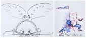Two Dieter Roth drawings (Germ