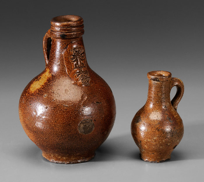 Two Diminutive Bellarmine Jugs