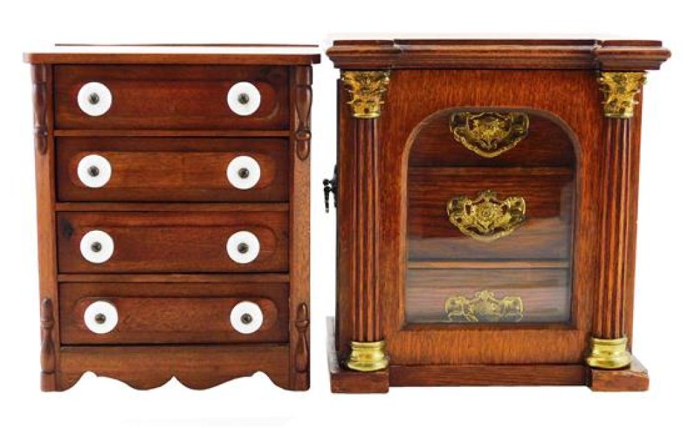 TWO DIMINUTIVE CHESTS, LATE 19TH/