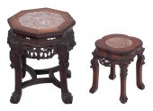 TWO DIMINUTIVE CHINESE TABORET