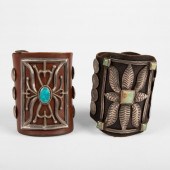 TWO DINé [NAVAJO] SILVER AND T