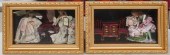 TWO DIORAMAS OF INTERIOR SCENE