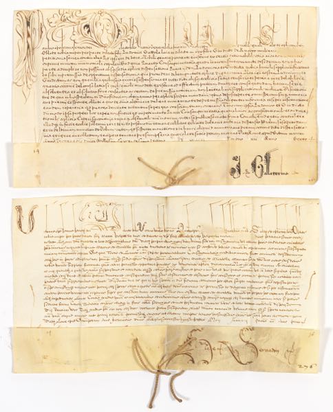 TWO DOCUMENTS ON PARCHMENT 7 ¼" x