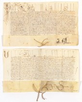 TWO DOCUMENTS ON PARCHMENT 7 ¼