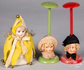 TWO DOLL HAT STANDSTwo doll ha