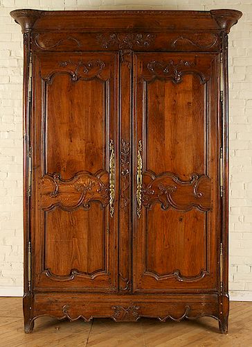 TWO DOOR FRENCH CARVED OAK