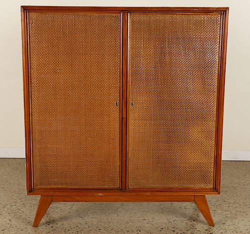 TWO DOOR MID CENTURY MODERN CABINET
