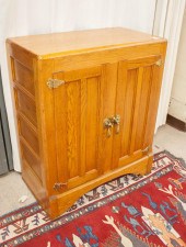 TWO-DOOR OAK ICE BOXTWO-DOOR O