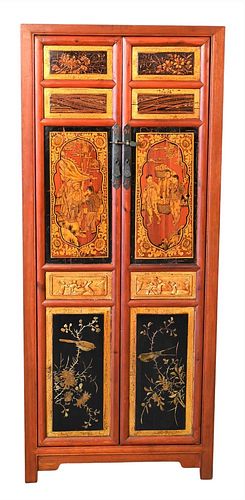 TWO DOOR ORIENTAL STYLE CABINET,