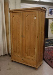 TWO-DOOR PINE WARDROBE, CONTIN