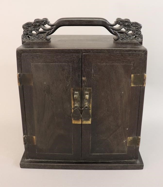 Two door zitan jewelry chest /
