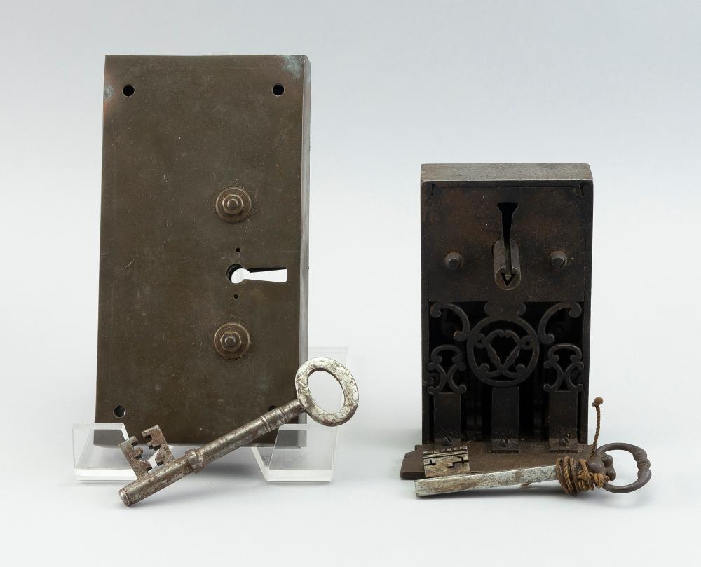 TWO DOOR/COFFER LOCKS WITH KEYS