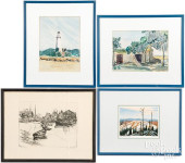 TWO DOROTHY KEELY WATERCOLORS