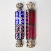 TWO DOUBLE-ENDED SCENT BOTTLES