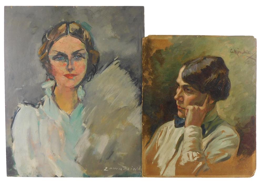TWO DOUBLE-SIDED ARTIST STUDIES