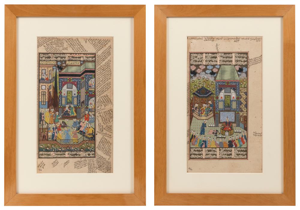 TWO DOUBLE-SIDED PERSIAN