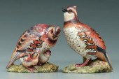 Two Doughty quail figurines: 6