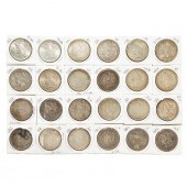 TWO DOZEN DIFFERENT SILVER DOL