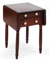 TWO-DRAWER DROP-LEAF STAND 19T