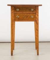 TWO-DRAWER SIDE TABLE, ONT., C