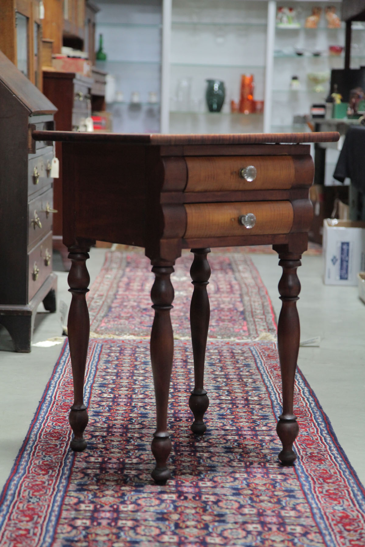 TWO DRAWER STAND.  American  mid